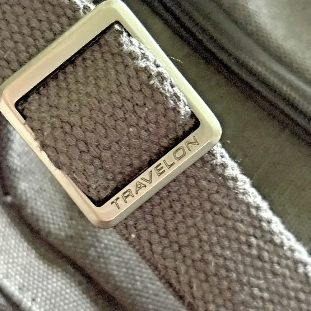 Travelon Anti-Theft Heritage Small Pewter Gray Crossbody Bag Secure Travel